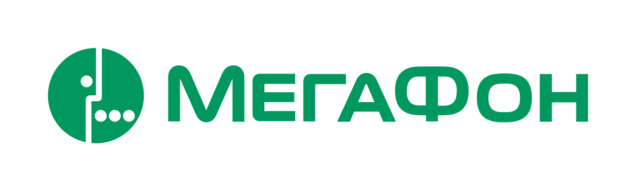 Логотип Мегафон на зелёном фоне