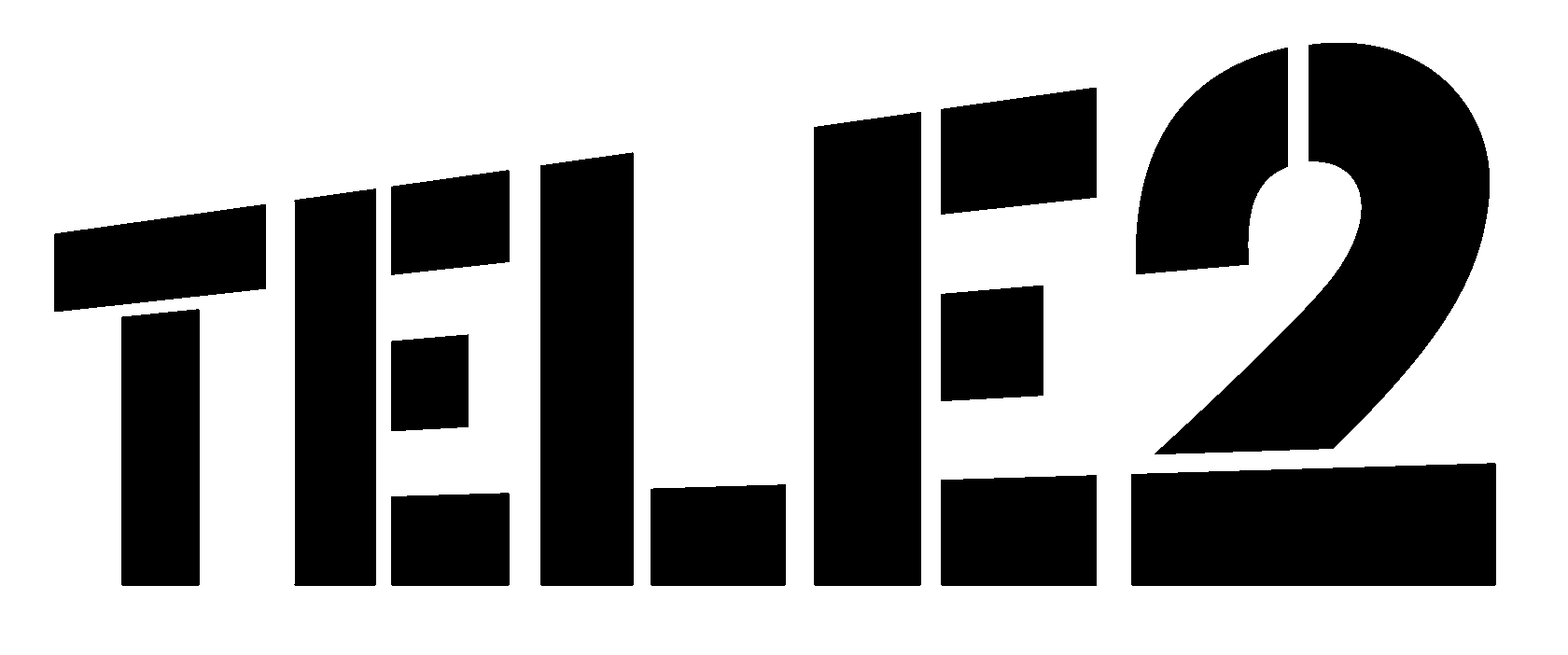 Логотип Теле2 на черном фоне